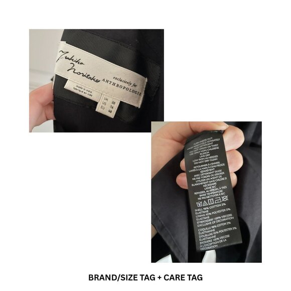 NWOT Yukiko Noritake x Anthropologie Asymmetrical Floral Midi Dress | US 16 - Picture 8 of 9